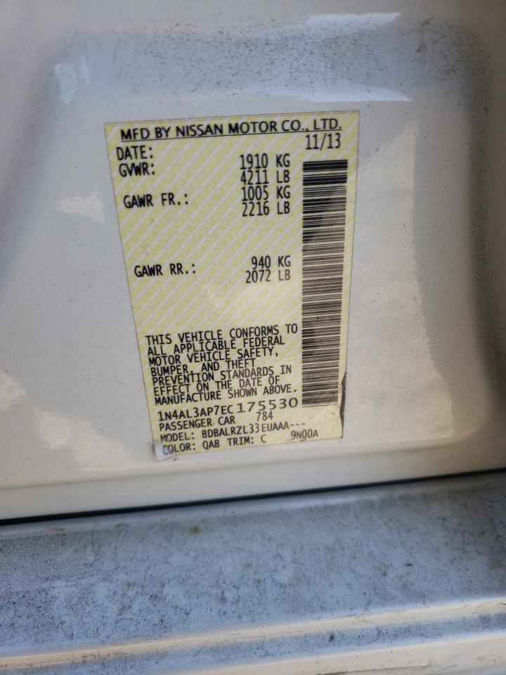 Photo 10 from auction – 2014 NISSAN ALTIMA 2.5 with VIN 1N4AL3AP7EC175530