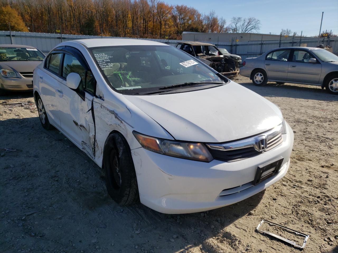 HONDA CIVIC LX 2012 with VIN 2HGFB2F52CH300160 - Photo from auction