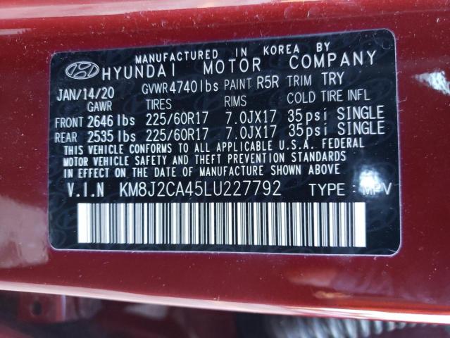 Photo 10 from auction – 2020 HYUNDAI TUCSON SE with VIN KM8J2CA45LU227792