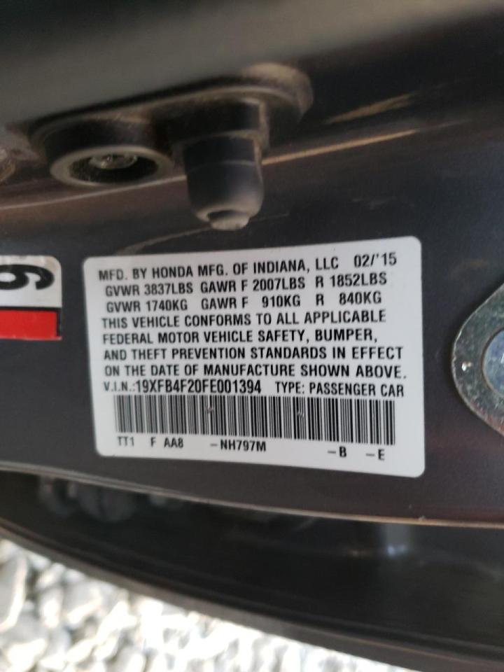 Photo 10 from auction – 2015 HONDA CIVIC HYBR with VIN 19XFB4F20FE001394