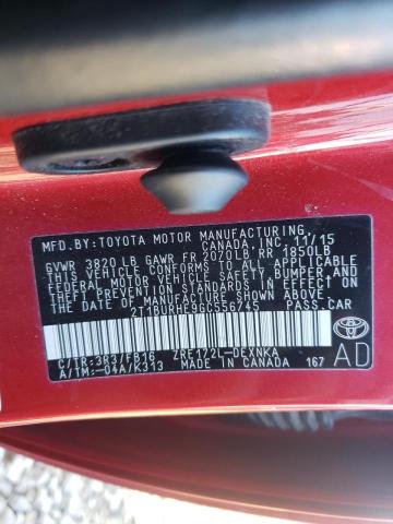 Photo 10 from auction – 2016 TOYOTA COROLLA L with VIN 2T1BURHE9GC556745