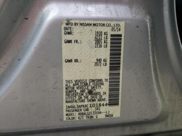 Photo 10 from auction – 2015 NISSAN ALTIMA 2.5 with VIN 1N4AL3APXFC101844