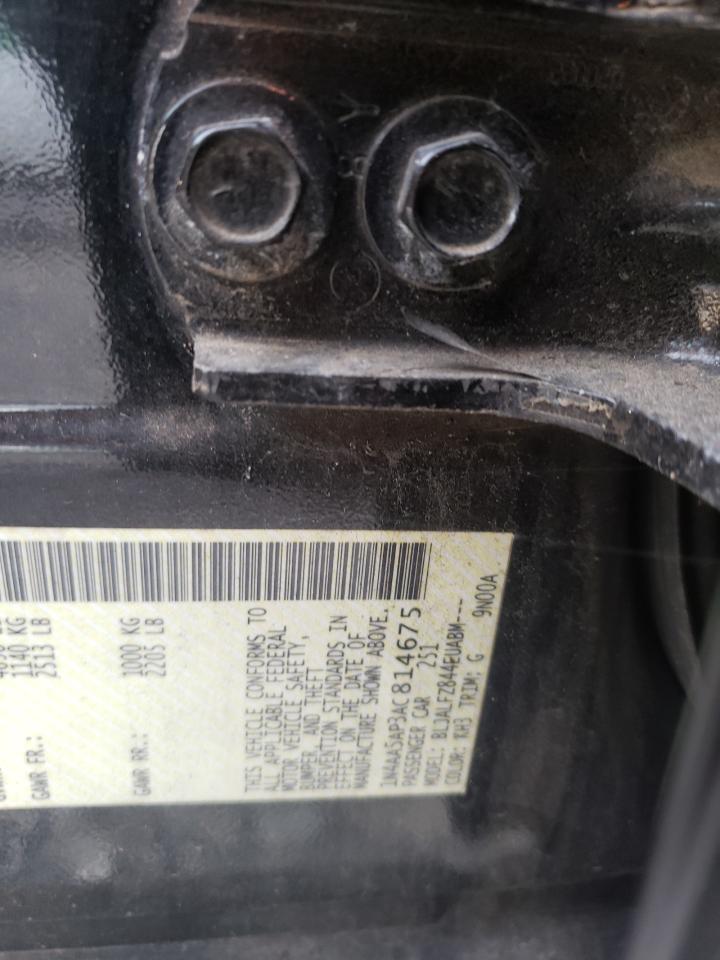 Photo 10 from auction – 2010 NISSAN MAXIMA S with VIN 1N4AA5AP3AC814675