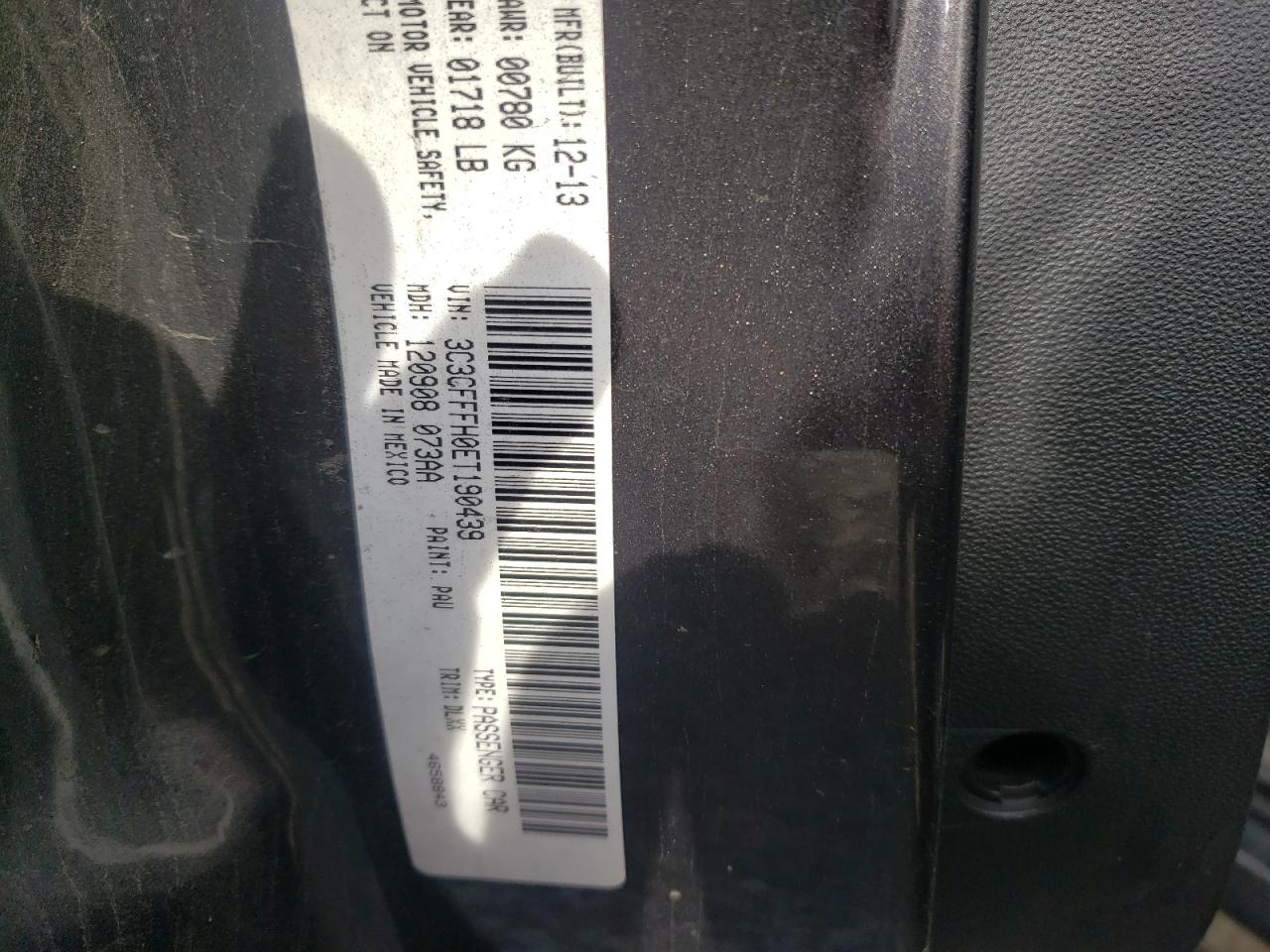 Photo 10 from auction – 2014 FIAT 500 ABARTH with VIN 3C3CFFFH0ET190439