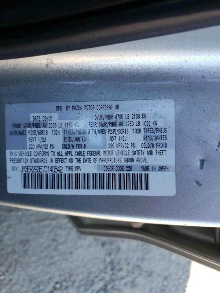 Photo 10 from auction – 2007 MAZDA CX-7 with VIN JM3ER293670140642