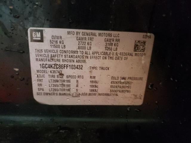Photo 10 from auction – 2015 CHEVROLET SILVERADO with VIN 1GC4KZC86FF103432