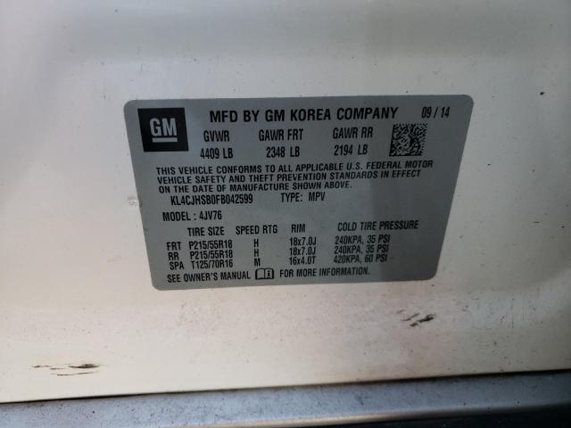 Photo 10 from auction – 2015 BUICK ENCORE PRE with VIN KL4CJHSB0FB042599