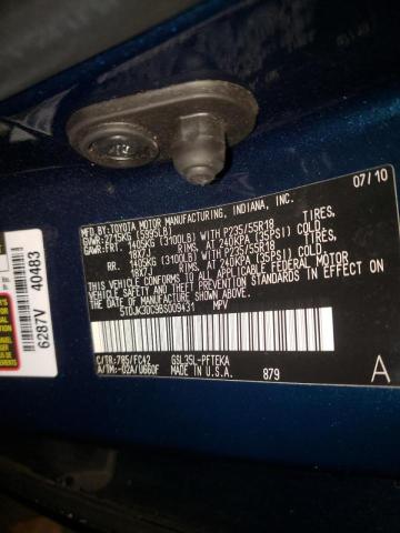 Photo 10 from auction – 2011 TOYOTA SIENNA LE with VIN 5TDJK3DC9BS009431