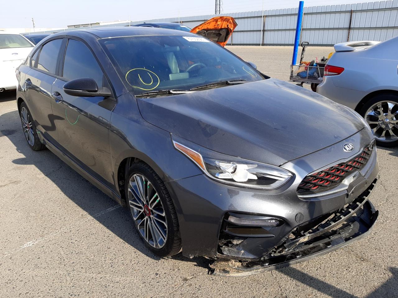 KIA FORTE GT 2021 with VIN 3KPF44AC5ME377399 - Photo from auction