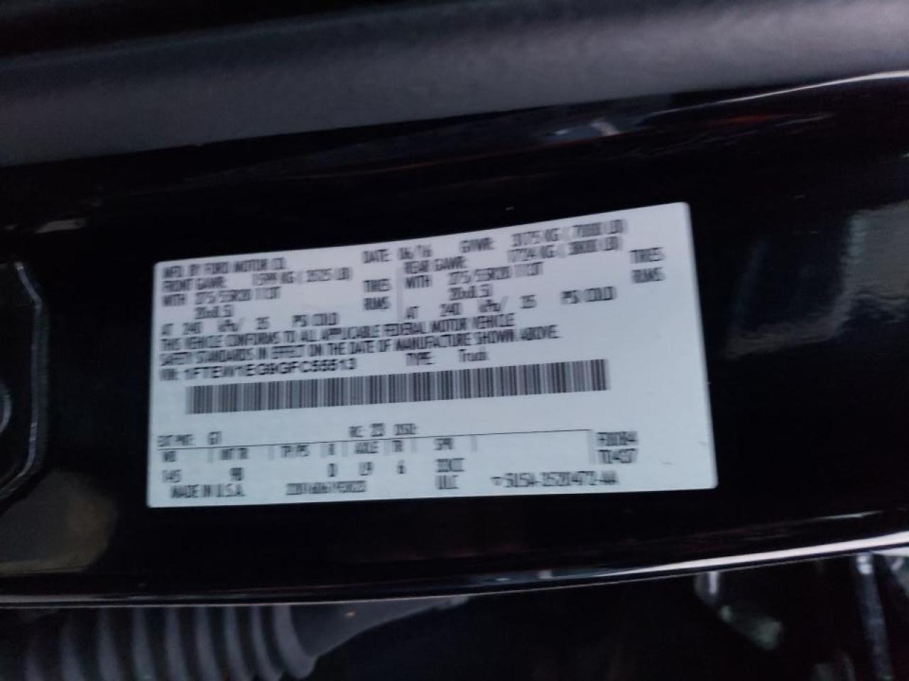 Photo 10 from auction – 2016 FORD F150 SUPER with VIN 1FTEW1EG9GFC55513