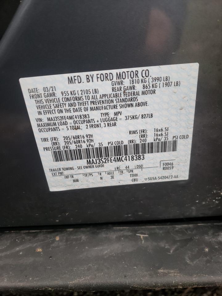 Photo 10 from auction – 2021 FORD ECOSPORT S with VIN MAJ3S2FE4MC418383