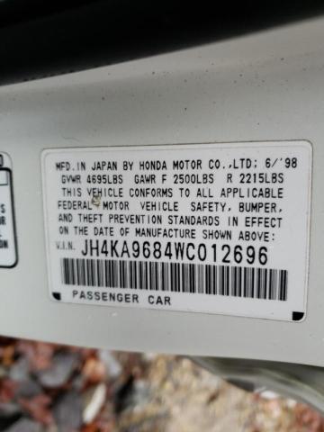 Photo 10 from auction – 1998 ACURA 3.5RL SE with VIN JH4KA9684WC012696