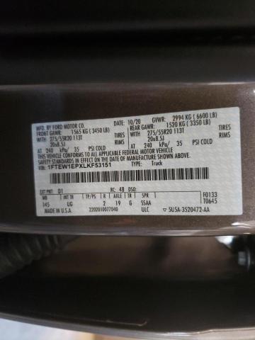 Photo 10 from auction – 2020 FORD F150 SUPER with VIN 1FTEW1EPXLKF53151