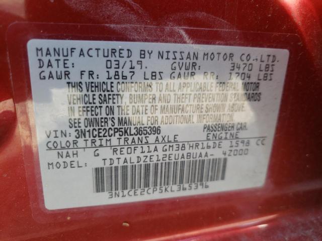 Photo 10 from auction – 2019 NISSAN VERSA NOTE with VIN 3N1CE2CP5KL365396