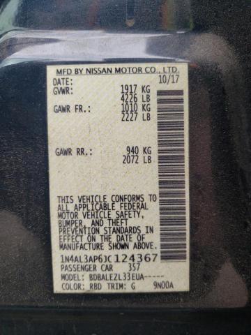 Photo 10 from auction – 2018 NISSAN ALTIMA 2.5 with VIN 1N4AL3AP6JC124367
