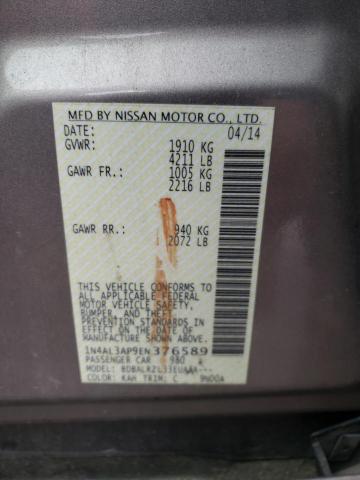 Photo 10 from auction – 2014 NISSAN ALTIMA 2.5 with VIN 1N4AL3AP9EN376589