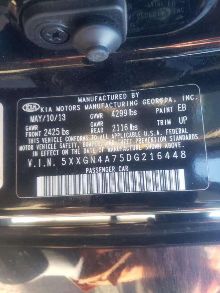 Photo 10 from auction – 2013 KIA OPTIMA EX with VIN 5XXGN4A75DG216448