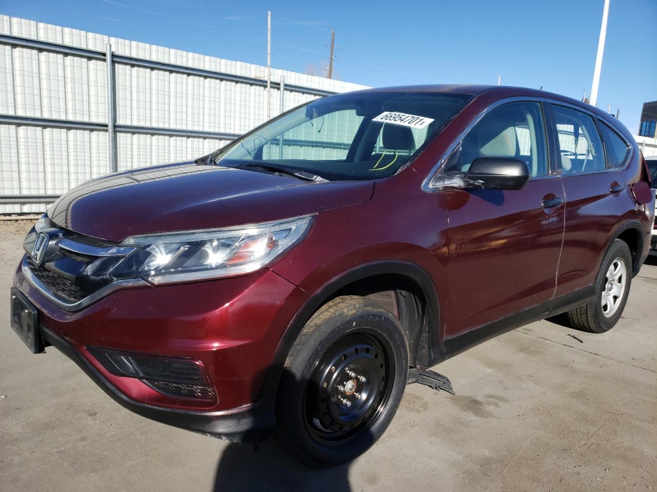 Photo 2 from auction – 2015 HONDA CR-V LX with VIN 2HKRM4H33FH646226