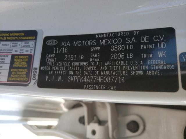Photo 10 from auction – 2017 KIA FORTE LX with VIN 3KPFK4A77HE087714