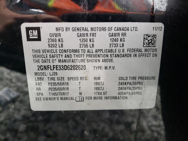 Photo 10 from auction – 2013 CHEVROLET EQUINOX LT with VIN 2GNFLFE33D6202620