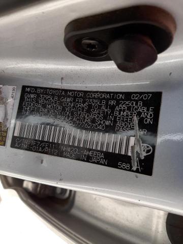 Photo 10 from auction – 2007 TOYOTA PRIUS with VIN JTDKB20U777627040