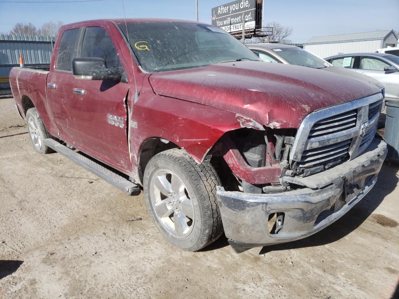 RAM 1500 SLT 2013 with VIN 1C6RR7GT4DS557999 - Photo from auction