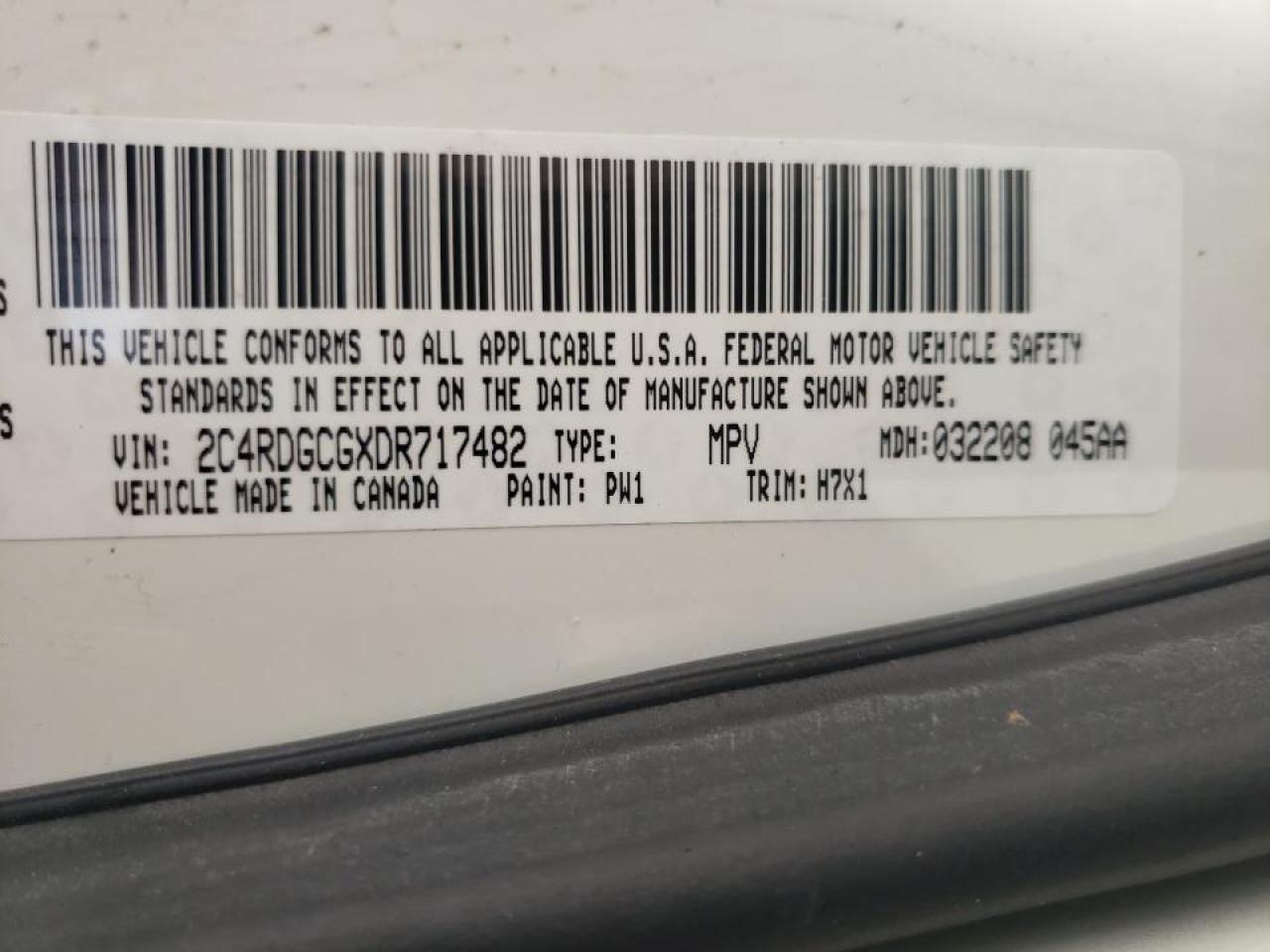 Photo 10 from auction – 2013 DODGE GRAND CARA with VIN 2C4RDGCGXDR717482
