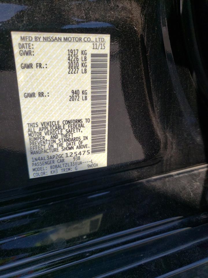 Photo 10 from auction – 2016 NISSAN ALTIMA 2.5 with VIN 1N4AL3AP2GC125475
