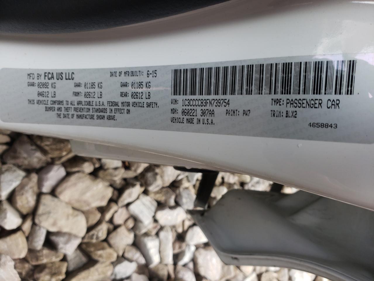 Photo 10 from auction – 2015 CHRYSLER 200 C with VIN 1C3CCCCB3FN739754
