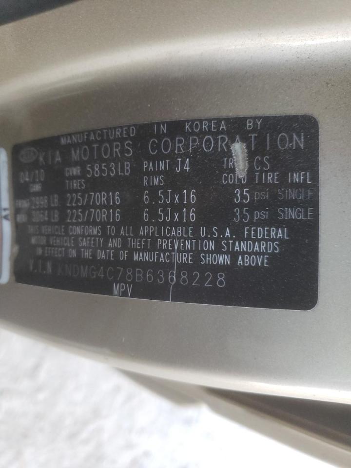 Photo 10 from auction – 2011 KIA SEDONA LX with VIN KNDMG4C78B6368228