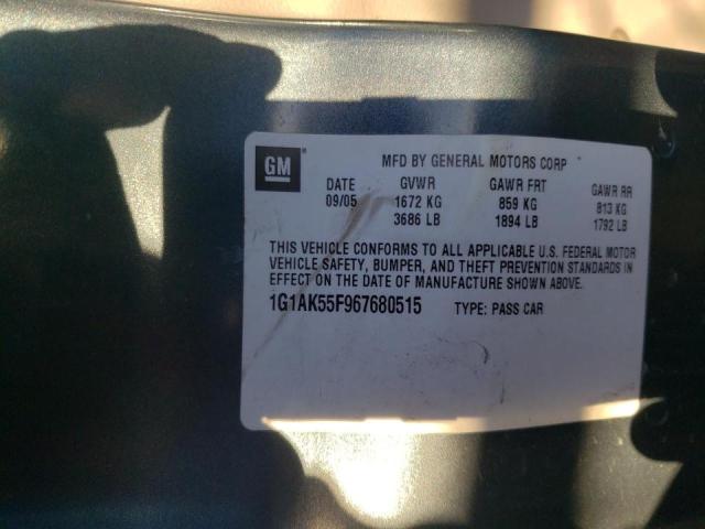 Photo 10 from auction – 2006 CHEVROLET COBALT LS with VIN 1G1AK55F967680515