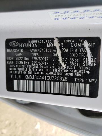 Photo 10 from auction – 2016 HYUNDAI TUCSON LIM with VIN KM8J3CA41GU220826