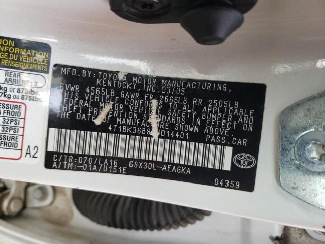Photo 10 from auction – 2005 TOYOTA AVALON XL with VIN 4T1BK36B85U014401