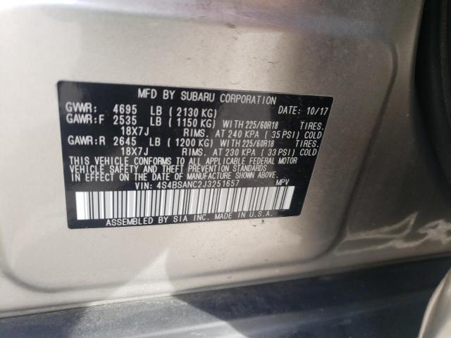 Photo 10 from auction – 2018 SUBARU OUTBACK 2. with VIN 4S4BSANC2J3251657