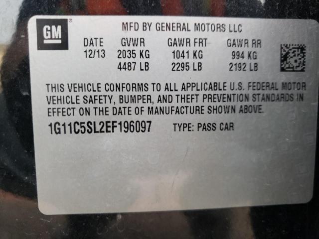 Photo 10 from auction – 2014 CHEVROLET MALIBU 1LT with VIN 1G11C5SL2EF196097