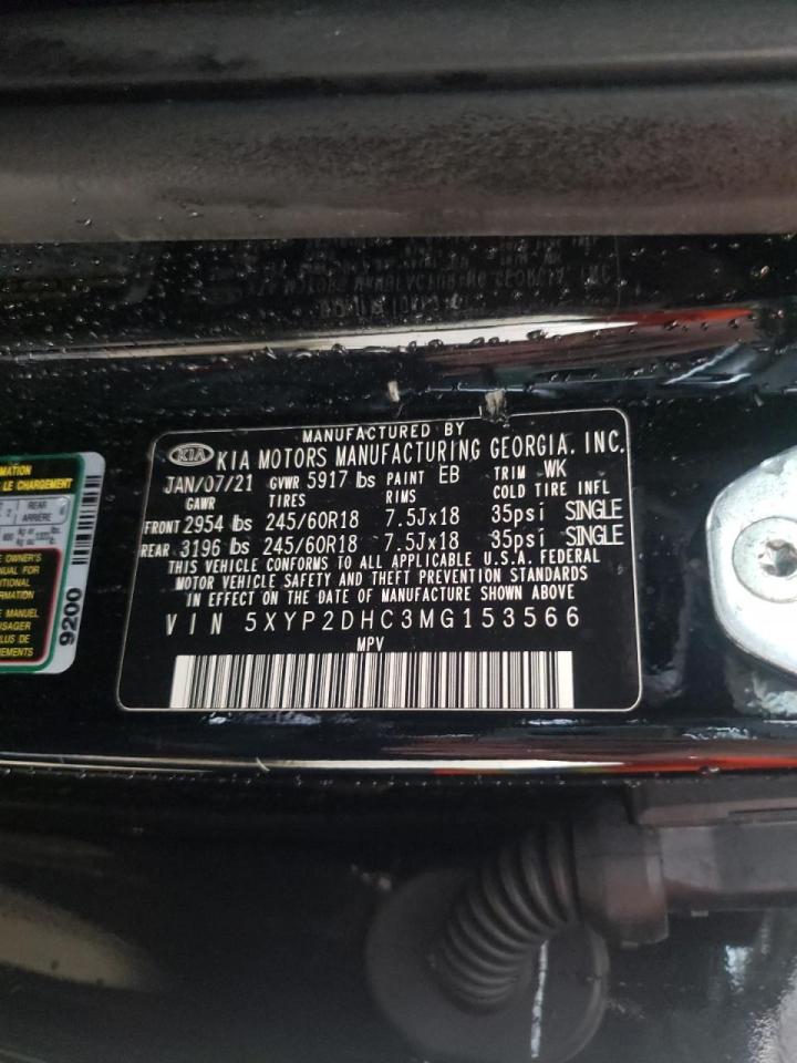 Photo 10 from auction – 2021 KIA TELLURIDE with VIN 5XYP2DHC3MG153566