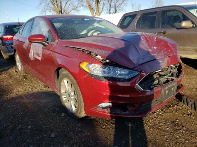 FORD FUSION SE 2017 with VIN 3FA6P0H76HR198317 - Photo from auction