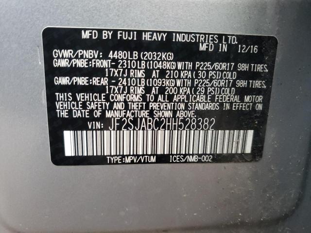 Photo 10 from auction – 2017 SUBARU FORESTER 2 with VIN JF2SJABC2HH528382