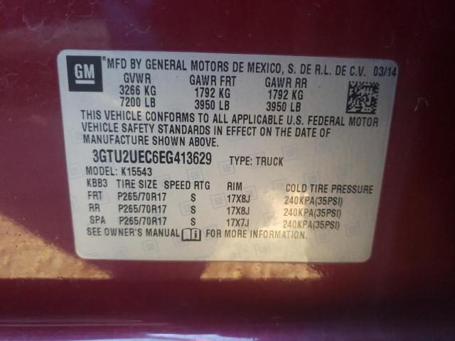 Photo 10 from auction – 2014 GMC SIERRA K15 with VIN 3GTU2UEC6EG413629