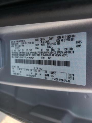 Photo 10 from auction – 2015 FORD ESCAPE SE with VIN 1FMCU0G77FUC00424