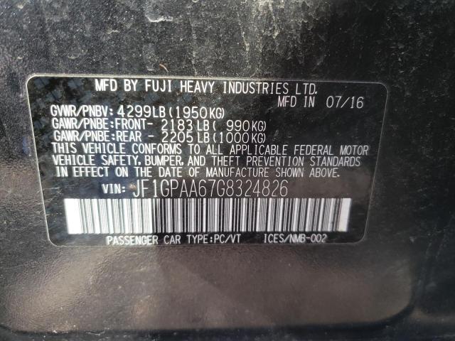 Photo 10 from auction – 2016 SUBARU IMPREZA with VIN JF1GPAA67G8324826