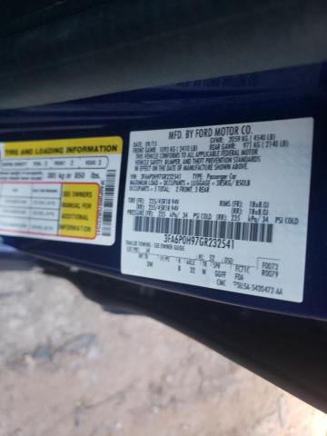 Photo 10 from auction – 2016 FORD FUSION SE with VIN 3FA6P0H97GR232541