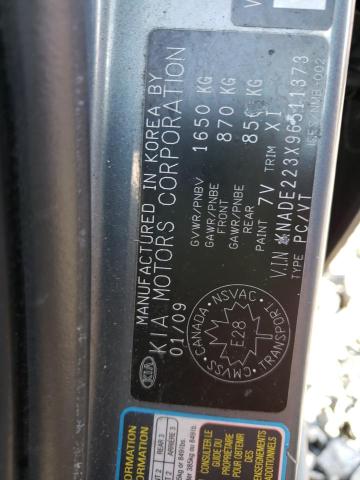 Foto 10 de la subasta – 2009 KIA RIO BASE con VIN KNADE223X96511373