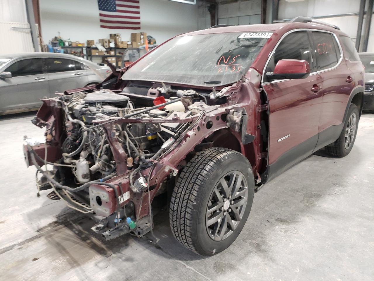 Photo 2 from auction – 2018 GMC ACADIA SLT with VIN 1GKKNULS1JZ202135