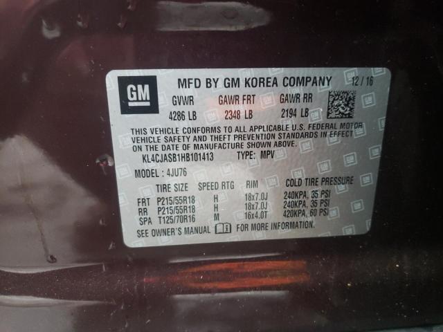 Снимка 10 от търг – 2017 BUICK ENCORE PRE с VIN KL4CJASB1HB101413