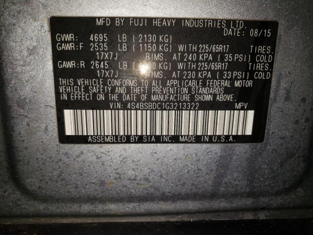 Photo 10 from auction – 2016 SUBARU OUTBACK 2. with VIN 4S4BSBDC1G3213322