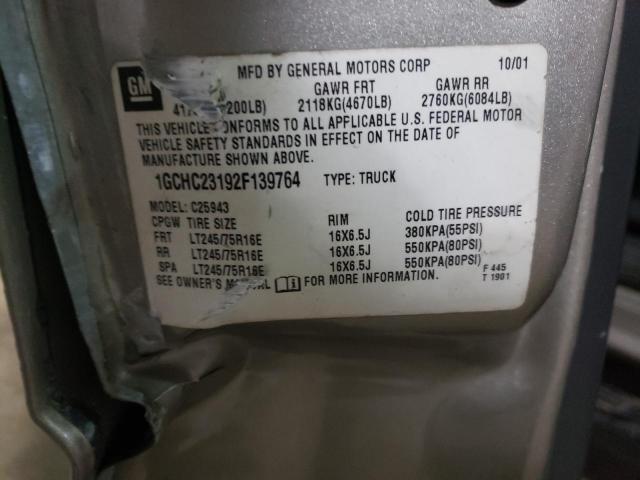 Photo 10 from auction – 2002 CHEVROLET SILVERADO with VIN 1GCHC23192F139764