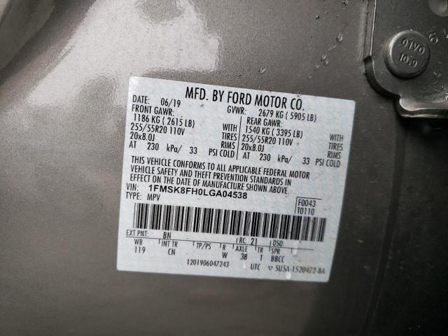 Zdjęcie 10 z aukcji – 2020 FORD EXPLORER L z VIN 1FMSK8FH0LGA04538