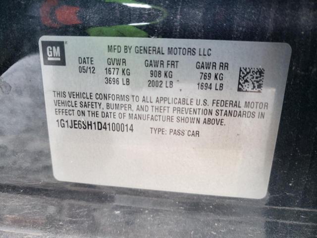 Photo 10 from auction – 2013 CHEVROLET SONIC LTZ with VIN 1G1JE6SH1D4100014