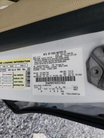 Photo 10 from auction – 2014 FORD FUSION SE with VIN 3FA6P0H74ER221833